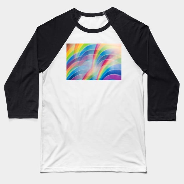 Rainbow Abstract no.3100 Baseball T-Shirt by karinelizabeth